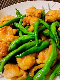 ご飯が進む♪鶏もも&しし唐辛子の旨煮-レシピのメイン写真