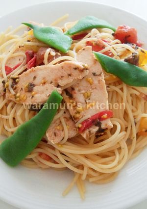 夏野菜と梅干しのさっぱりパスタ-レシピのメイン写真