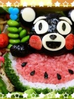 くまモン☆スイカ*キャラ弁・遠足-レシピのメイン写真