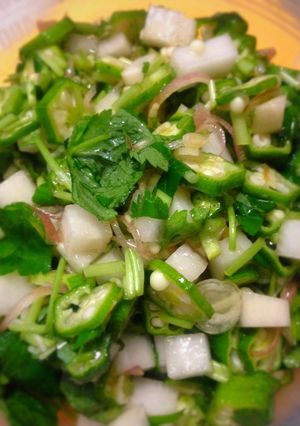 夏に最適、野菜だけの「ダシ」和風サラダ-レシピのメイン写真