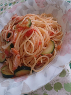 ズッキーニのトマトソーススパゲティ-レシピのメイン写真