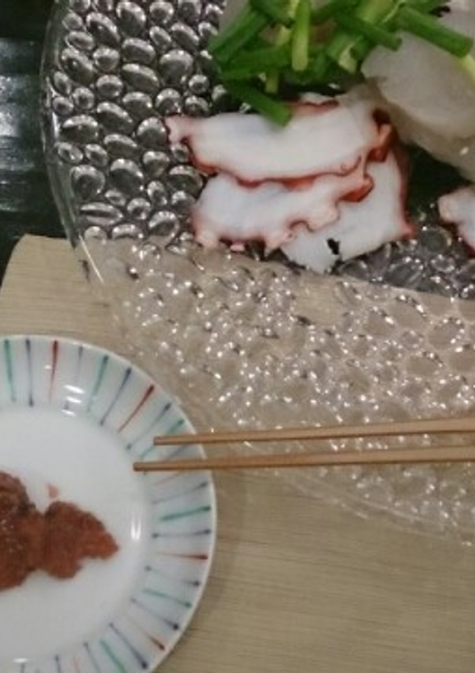 簡単さっぱり タコと白身魚の梅醤油-レシピのメイン写真