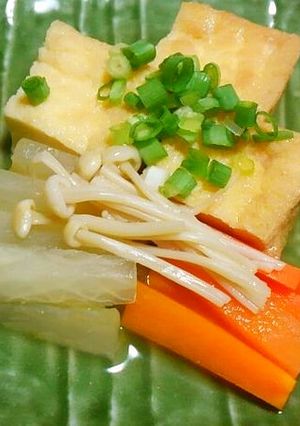 簡単☆厚揚げと大根・エノキの煮物♪-レシピのメイン写真