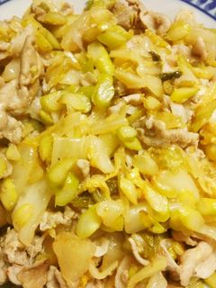アスパラと豚キムチ炒め-レシピのメイン写真
