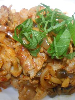 豚ばら肉と白菜キムチの炒め丼-レシピのメイン写真