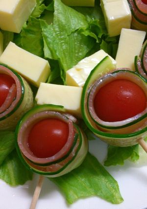 簡単♪　生ハムのひとくちサラダ-レシピのメイン写真