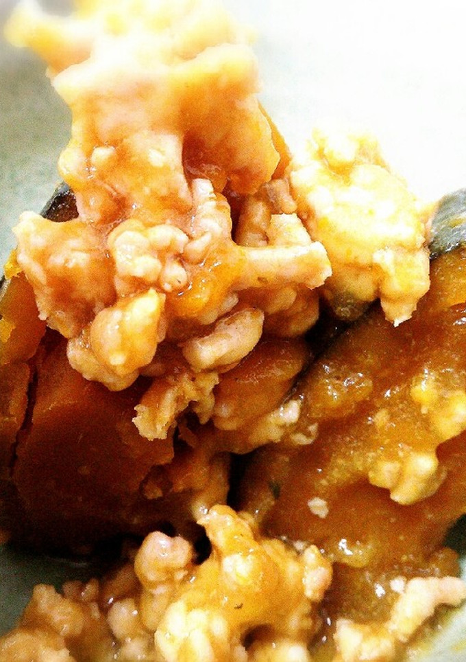 かぼちゃの挽き肉あんかけ-レシピのメイン写真