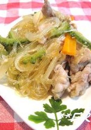 ゴーヤと豚肉のチャプチェ～♪♪-レシピのメイン写真