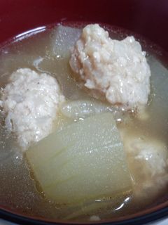 簡単!冬瓜と鳥ひき肉だんごの和風スープ-レシピのメイン写真