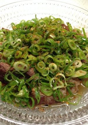 超簡単!すじ肉とネギのポン酢ソース-レシピのメイン写真