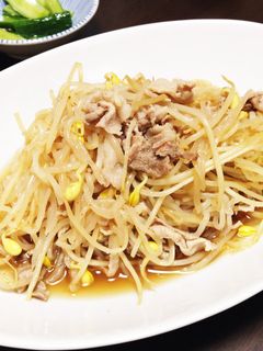 豆もやしと豚の炒め煮-レシピのメイン写真