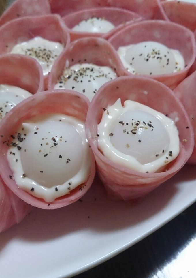 半熟うずらのハム巻き-レシピのメイン写真