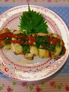 鶏肉の梅しそチーズ焼き-レシピのメイン写真