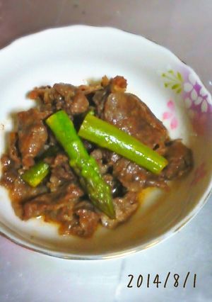 牛肉とアスパラガスのしょうが風味煮-レシピのメイン写真