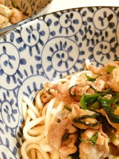 梅入り 豚ニラ冷しうどん-レシピのメイン写真
