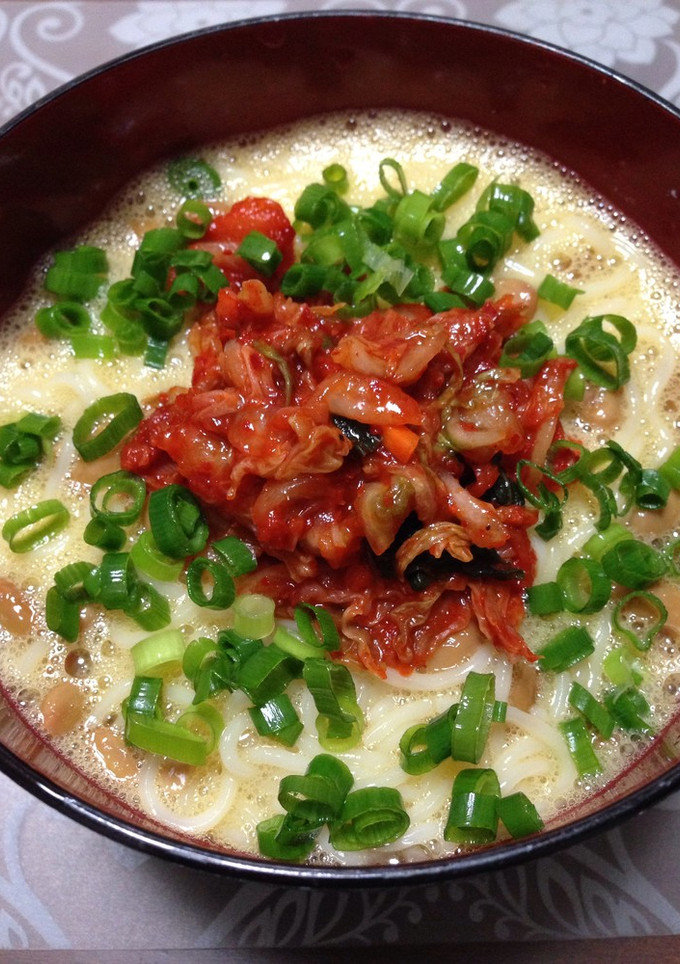 ふわとろ☆キムチ納豆そうめん-レシピのメイン写真