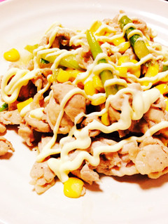超簡単で美味しい♡豚肉アスパラコーン炒め-レシピのメイン写真