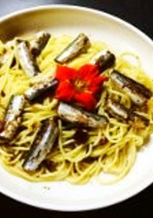 オイル・サーディンの丸干しのパスタ-レシピのメイン写真