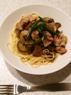 なすと豚肉のパスタ-レシピのメイン写真