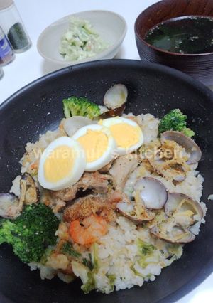 もっちり食感の、スパイシー焼きリゾット風-レシピのメイン写真