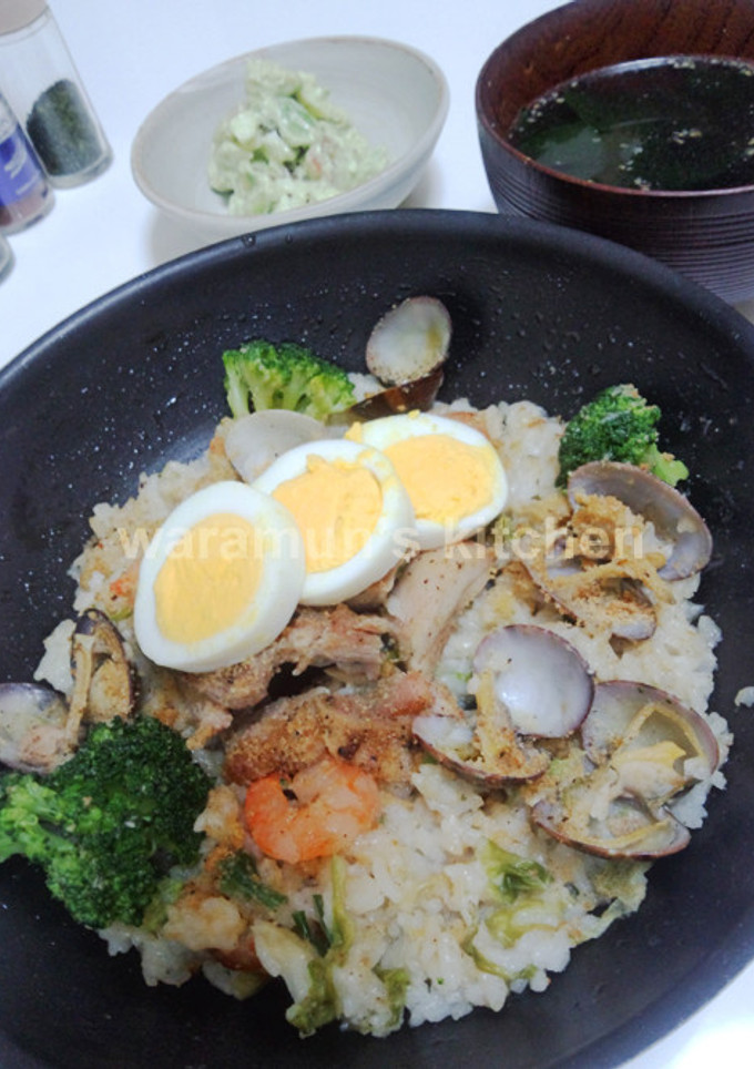 もっちり食感の、スパイシー焼きリゾット風-レシピのメイン写真