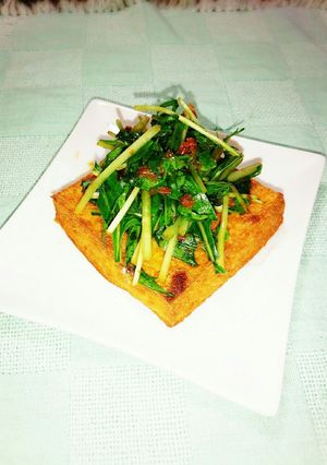 焼き厚揚げの水菜のせ-レシピのメイン写真