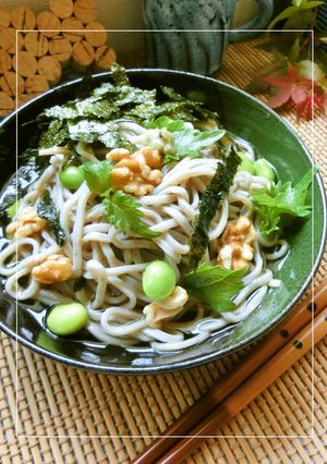 我が家の　枝豆＊くるみそば-レシピのメイン写真