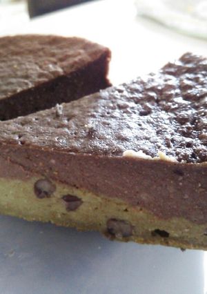 簡単!ココア&抹茶小豆の豆腐ケーキ!-レシピのメイン写真