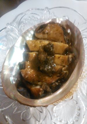 アワビの酒蒸し 肝ソース添え-レシピのメイン写真