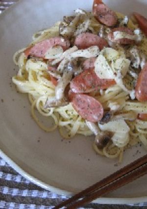にんにくクリームスパ-レシピのメイン写真