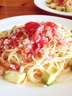 ひんやりトマトの冷製パスタ-レシピのメイン写真