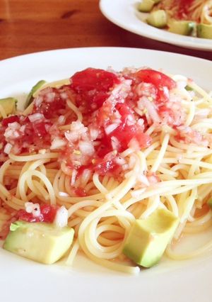 ひんやりトマトの冷製パスタ-レシピのメイン写真