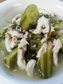 鶏むね肉とキュウリの塩味煮-レシピのメイン写真