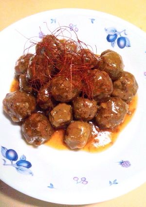 面倒!!揚げ無い☆ポン酢の甘酢肉団子?-レシピのメイン写真