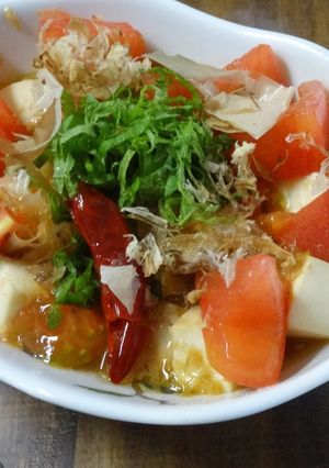 簡単★トマトと豆腐のオリーブオイル仕立て-レシピのメイン写真
