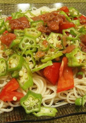 オクラとトマトのさっぱりそうめん-レシピのメイン写真