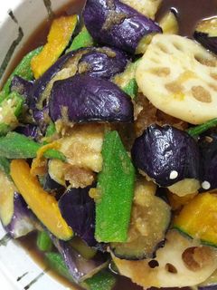夏野菜の揚げびたし-レシピのメイン写真
