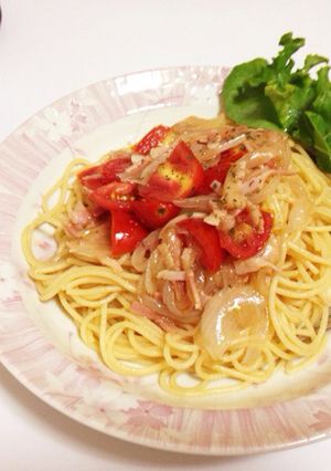 採れたてトマトと淡路玉ねぎの冷製パスタ-レシピのメイン写真