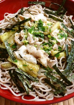 ぶた茄子のっけ蕎麦-レシピのメイン写真