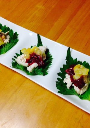 塩レモンウメササミ大葉でくるり巻き-レシピのメイン写真