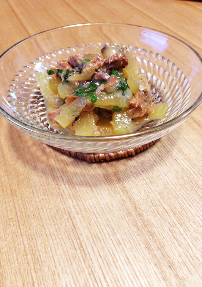 冬瓜の梅と秋刀魚和え-レシピのメイン写真