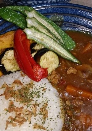 夏野菜のひき肉カレー-レシピのメイン写真