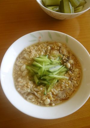 もずく・納豆・えのきをずずっとね♪-レシピのメイン写真