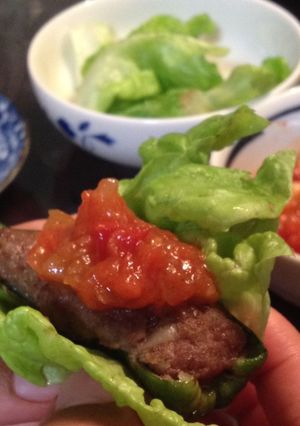 ピーマン肉詰め、トマトソースでイタリアン-レシピのメイン写真