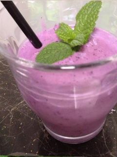 3分で♡スムージー、ブルーベリー&バナナ-レシピのメイン写真