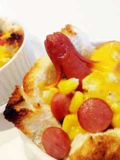 親子で☆ほうれん草ウインナーのチーズ焼き-レシピのメイン写真