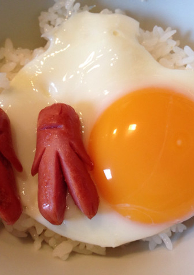 朝ごはんに！ソーセー人☆月へ行く丼-レシピのメイン写真