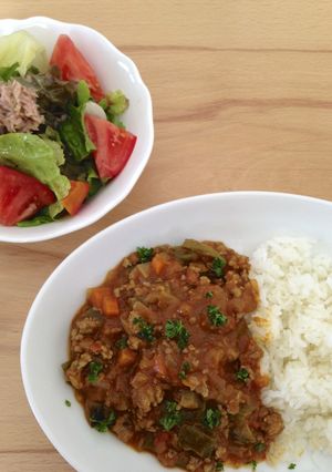 トマトと夏野菜のキーマカレー-レシピのメイン写真