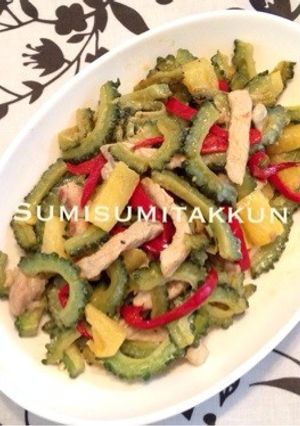 豚肉とゴーヤとパインのソテー♪-レシピのメイン写真