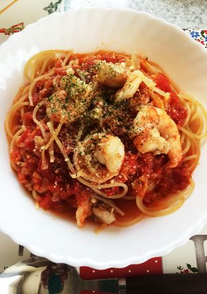 エビのトマトソースパスタ-レシピのメイン写真